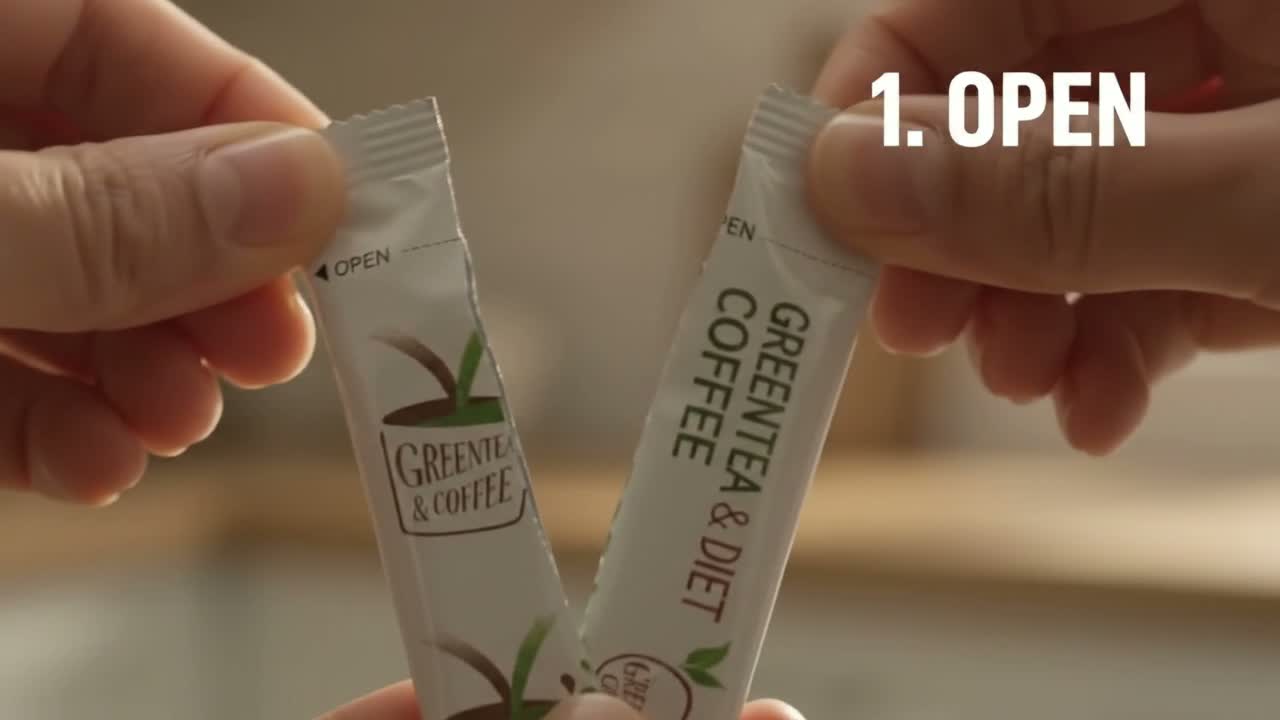 Preparing AMU Slim Coffee in seconds